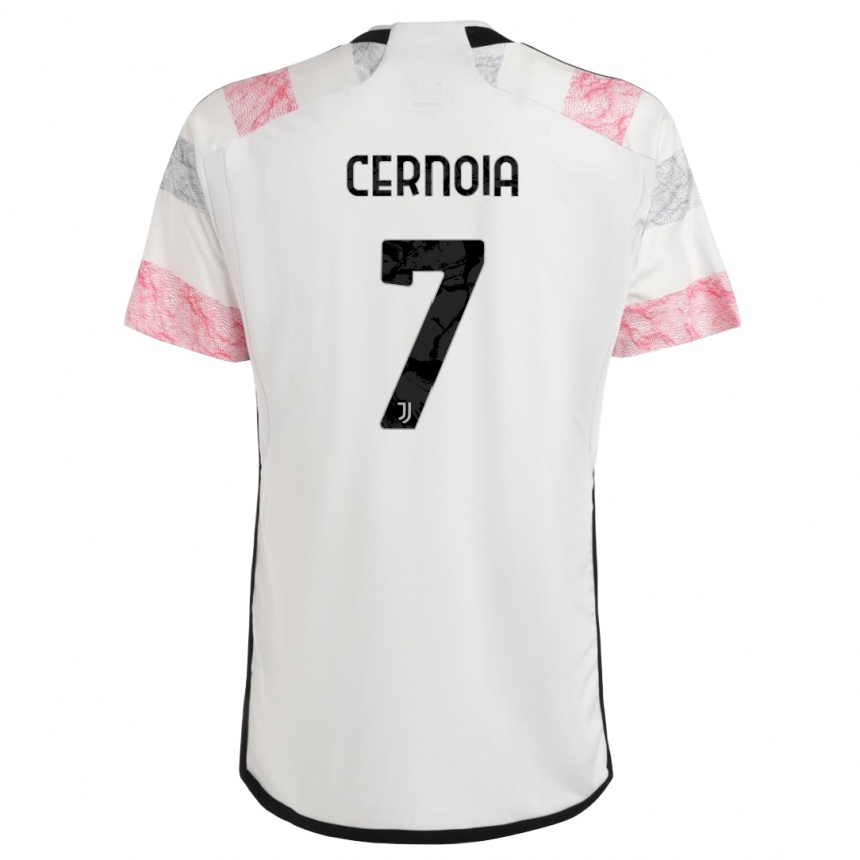 Hombre Fútbol Camiseta Valentina Cernoia #7 Blanco Rosa 2ª Equipación 2023/24 México