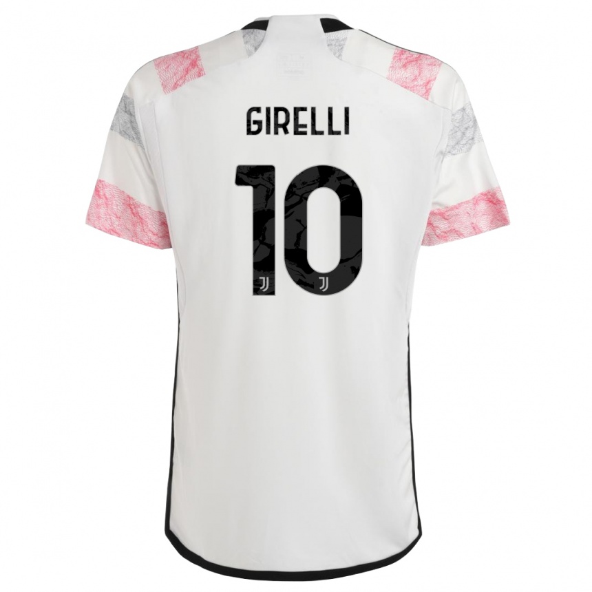 Hombre Fútbol Camiseta Cristiana Girelli #10 Blanco Rosa 2ª Equipación 2023/24 México