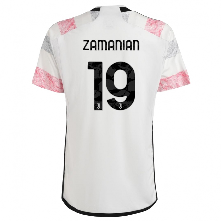 Hombre Fútbol Camiseta Annahita Zamanian #19 Blanco Rosa 2ª Equipación 2023/24 México