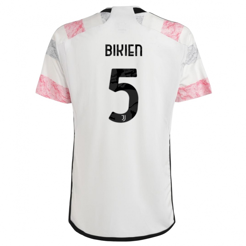 Hombre Fútbol Camiseta Felix Nzouango Bikien #5 Blanco Rosa 2ª Equipación 2023/24 México