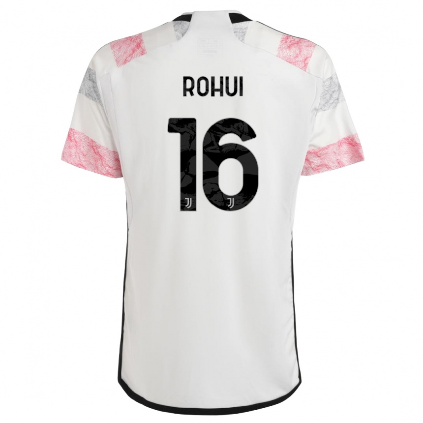 Hombre Fútbol Camiseta Jonas Rohui #16 Blanco Rosa 2ª Equipación 2023/24 México