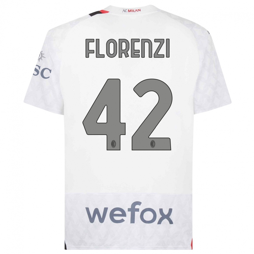 Hombre Fútbol Camiseta Alessandro Florenzi #42 Blanco 2ª Equipación 2023/24 México