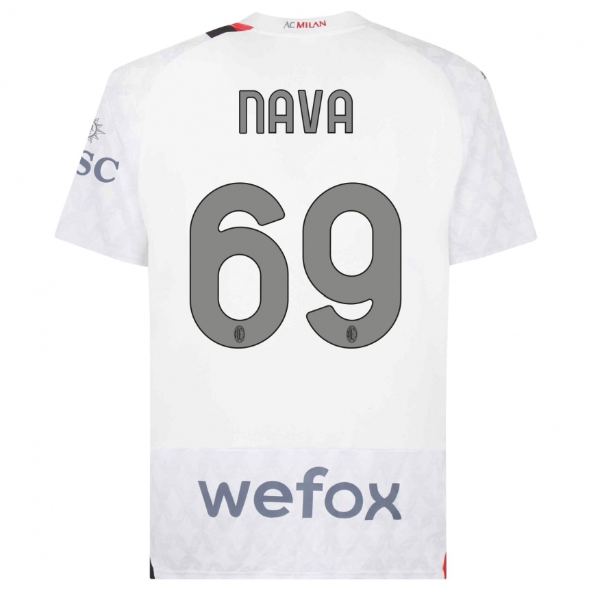 Hombre Fútbol Camiseta Lapo Nava #69 Blanco 2ª Equipación 2023/24 México