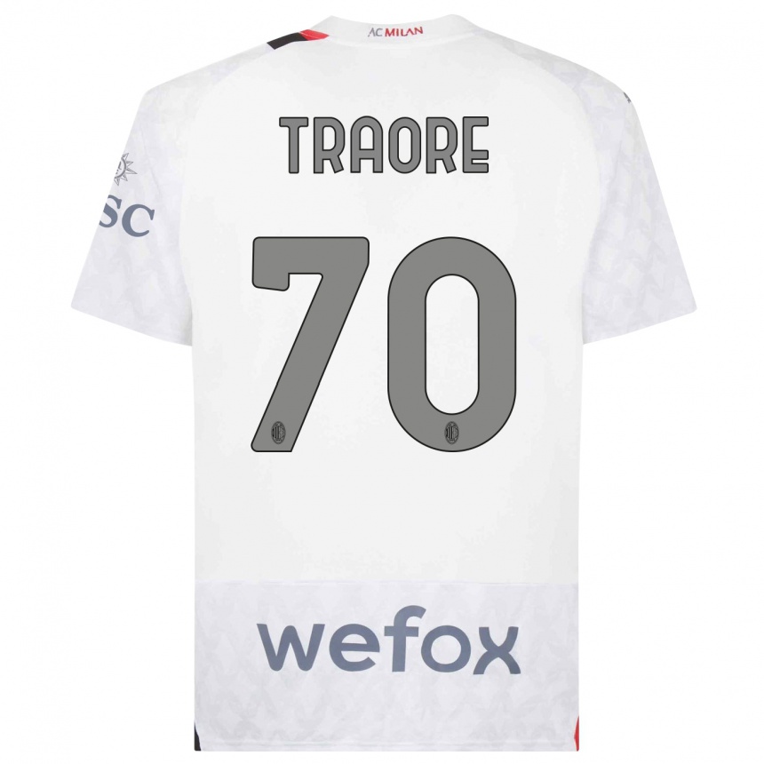 Hombre Fútbol Camiseta Chaka Traore #70 Blanco 2ª Equipación 2023/24 México