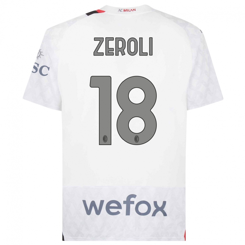 Hombre Fútbol Camiseta Kevin Zeroli #18 Blanco 2ª Equipación 2023/24 México