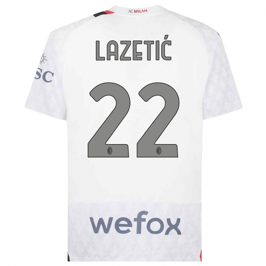 Hombre Fútbol Camiseta Marko Lazetic #22 Blanco 2ª Equipación 2023/24 México