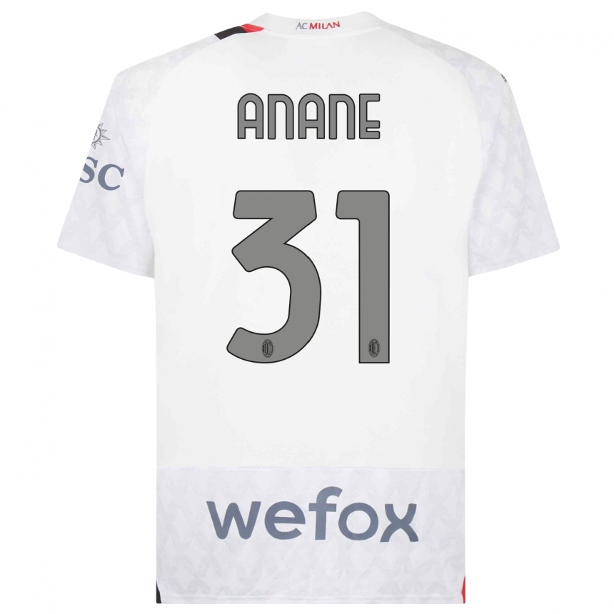 Hombre Fútbol Camiseta Emmanuel Anane #31 Blanco 2ª Equipación 2023/24 México