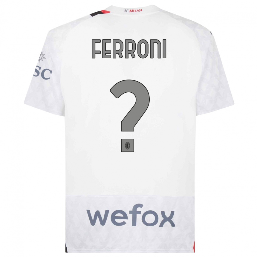 Hombre Fútbol Camiseta Leonardo Ferroni #0 Blanco 2ª Equipación 2023/24 México