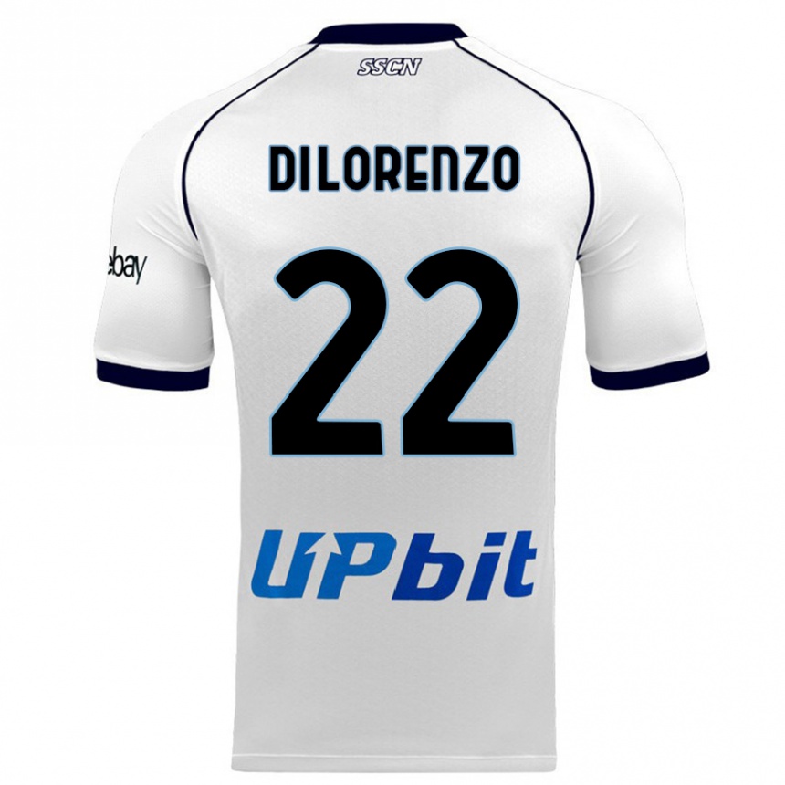 Hombre Fútbol Camiseta Giovanni Di Lorenzo #22 Blanco 2ª Equipación 2023/24 México