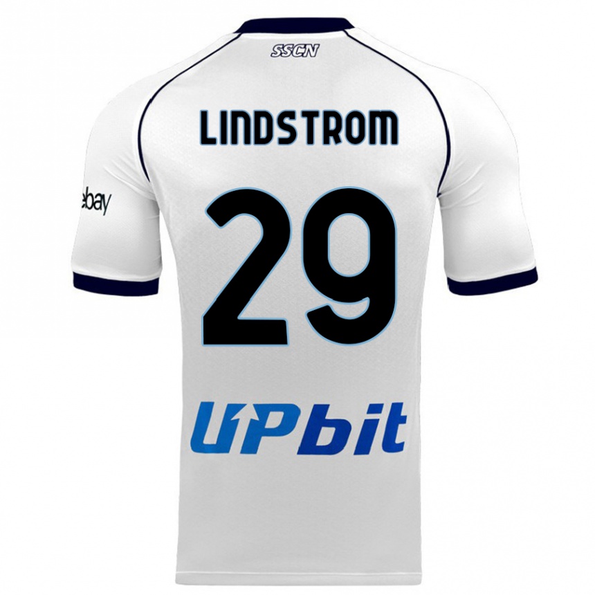 Hombre Fútbol Camiseta Jesper Lindstrøm #29 Blanco 2ª Equipación 2023/24 México