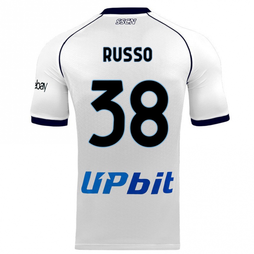 Hombre Fútbol Camiseta Lorenzo Russo #38 Blanco 2ª Equipación 2023/24 México