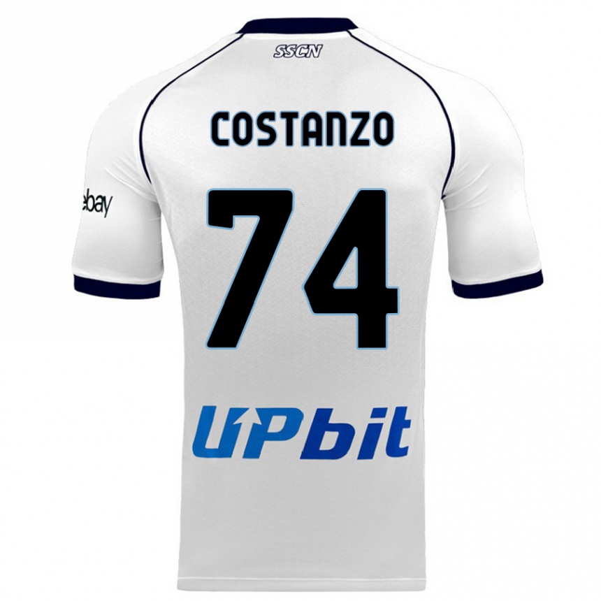 Hombre Fútbol Camiseta Davide Costanzo #74 Blanco 2ª Equipación 2023/24 México