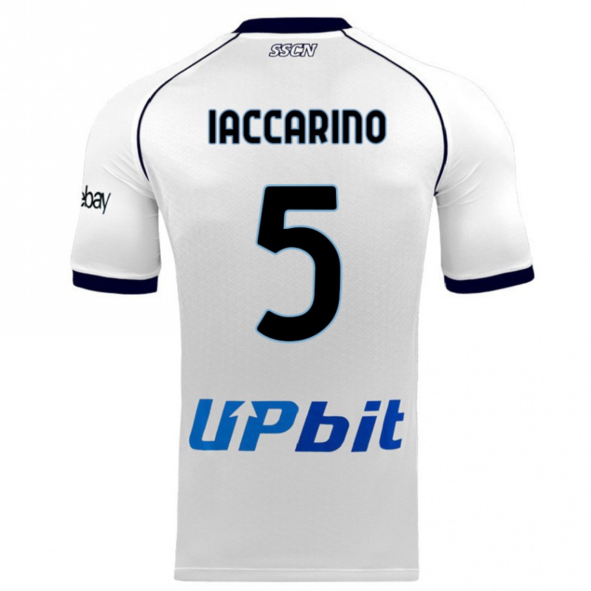 Hombre Fútbol Camiseta Gennaro Iaccarino #5 Blanco 2ª Equipación 2023/24 México