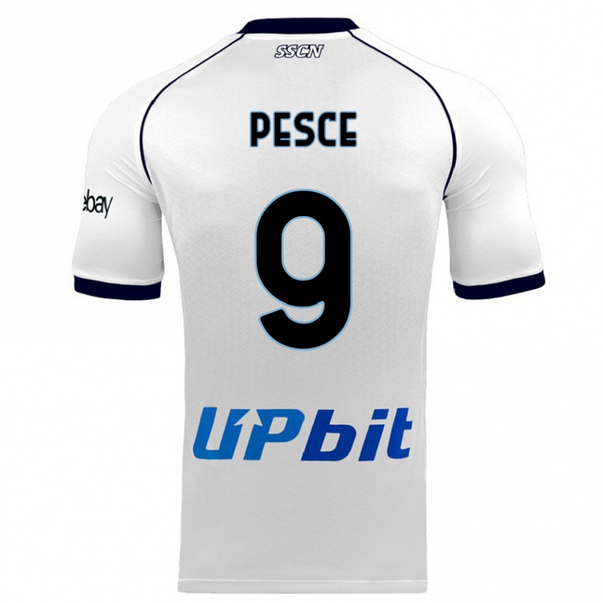 Hombre Fútbol Camiseta Antonio Pesce #9 Blanco 2ª Equipación 2023/24 México