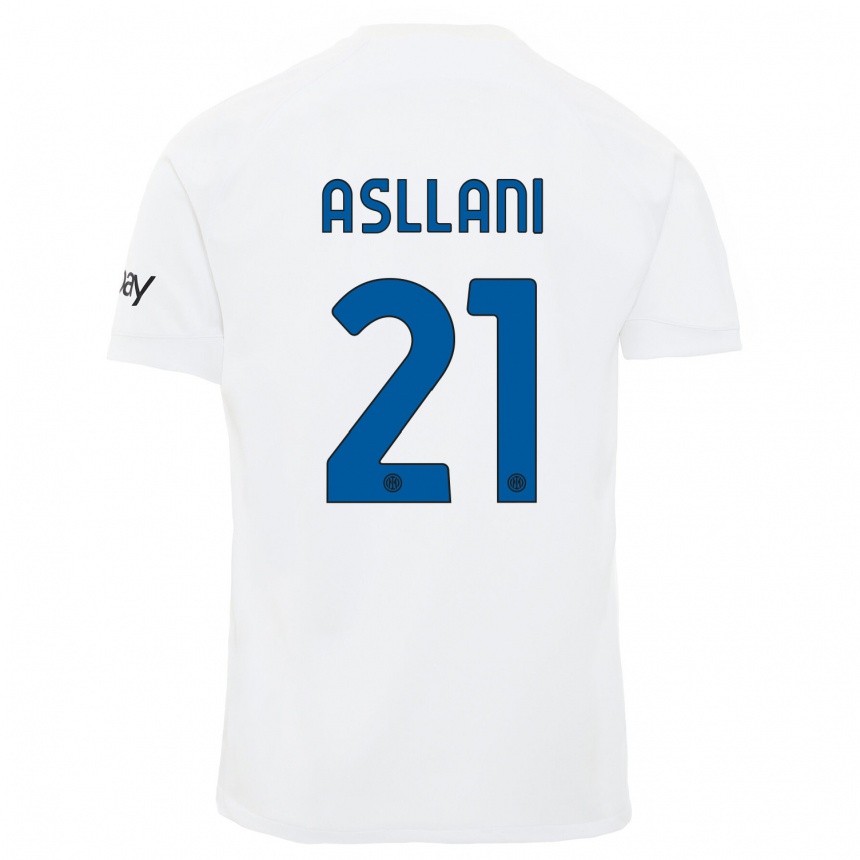 Hombre Fútbol Camiseta Kristjan Asllani #21 Blanco 2ª Equipación 2023/24 México