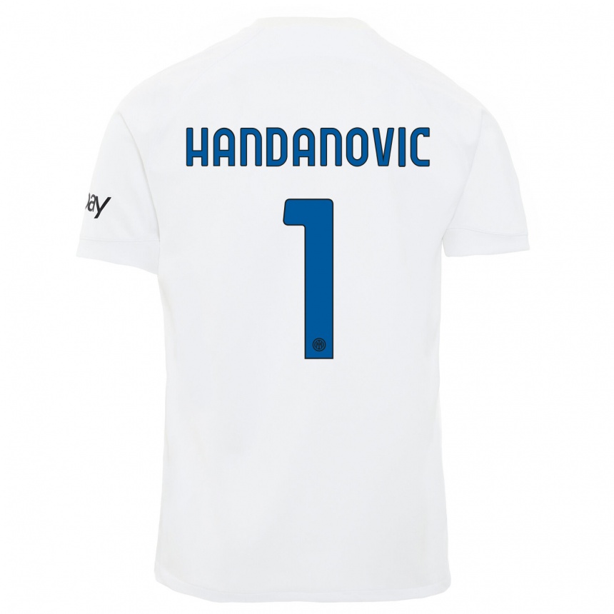 Hombre Fútbol Camiseta Samir Handanovic #1 Blanco 2ª Equipación 2023/24 México