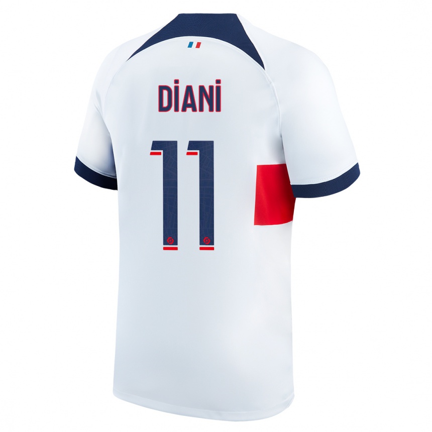 Hombre Fútbol Camiseta Kadidiatou Diani #11 Blanco 2ª Equipación 2023/24 México