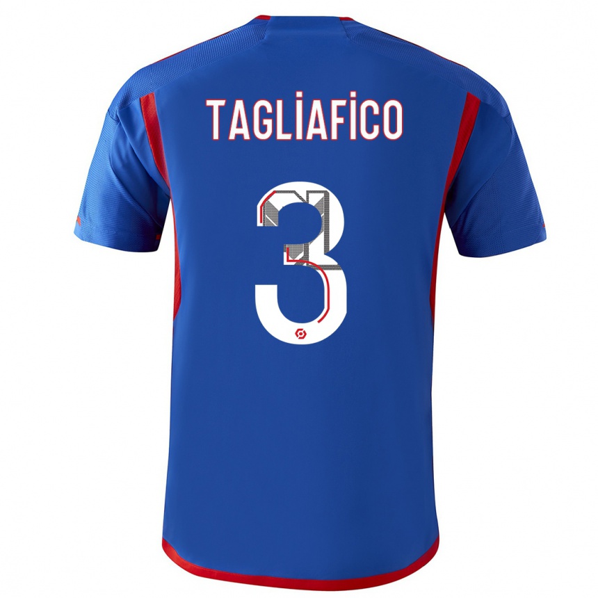 Hombre Fútbol Camiseta Nicolas Tagliafico #3 Azul Rojo 2ª Equipación 2023/24 México