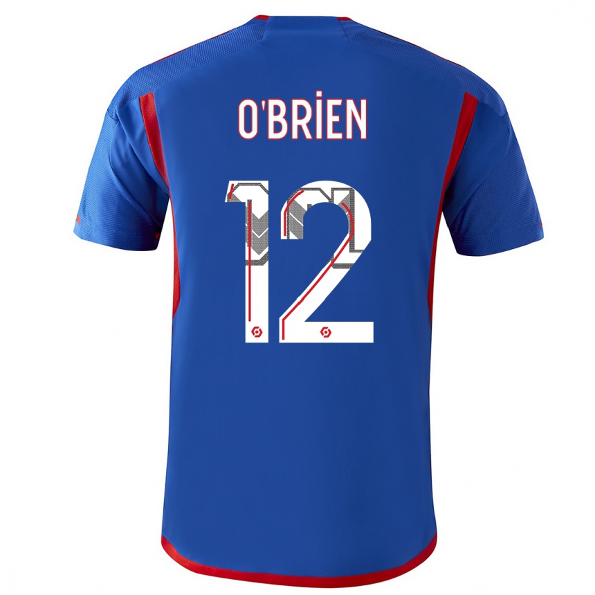 Hombre Fútbol Camiseta Jake O'brien #12 Azul Rojo 2ª Equipación 2023/24 México