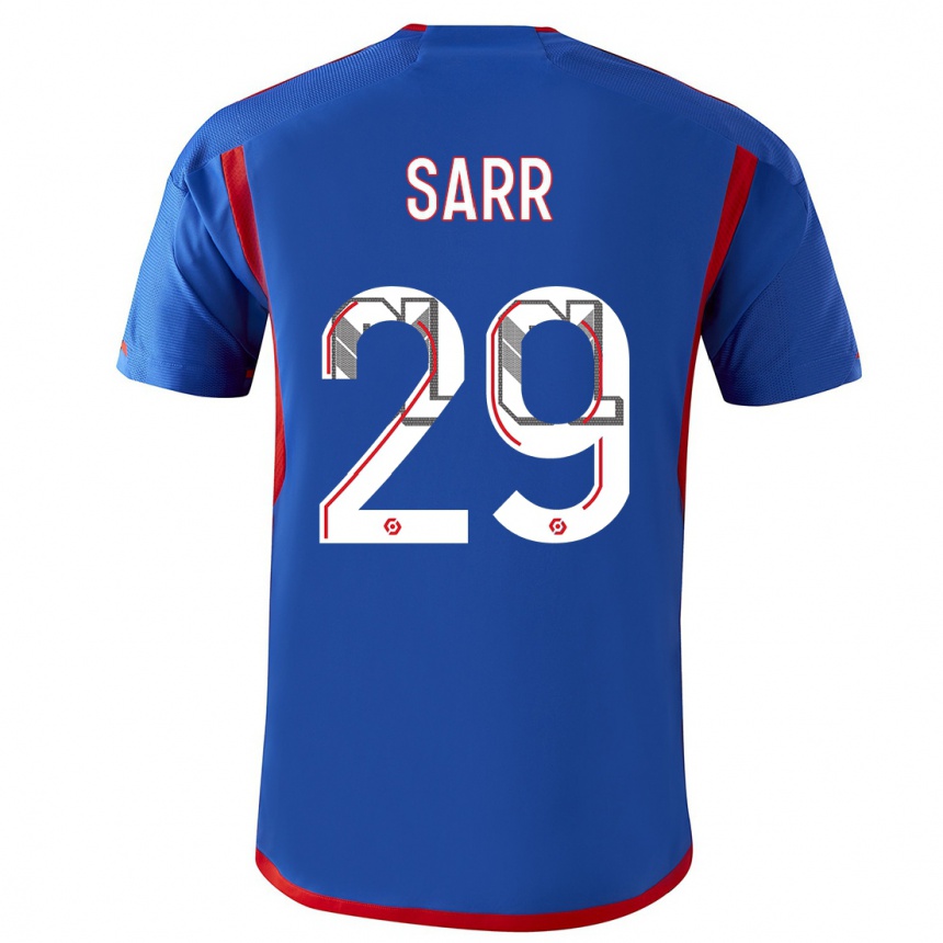 Hombre Fútbol Camiseta Mamadou Sarr #29 Azul Rojo 2ª Equipación 2023/24 México