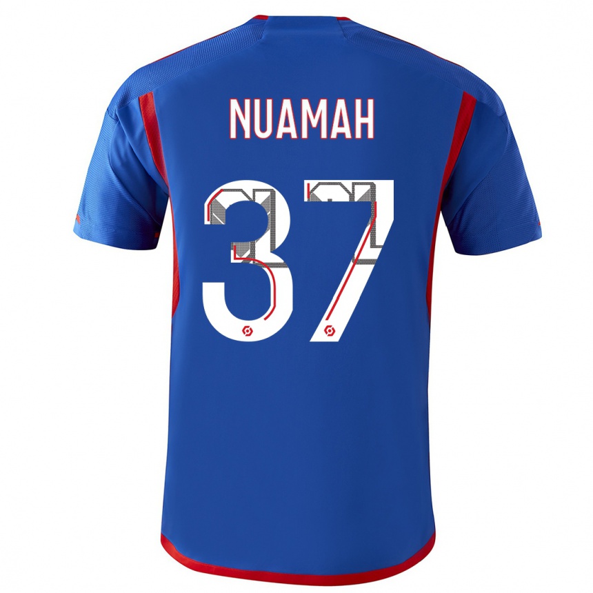 Hombre Fútbol Camiseta Ernest Nuamah #37 Azul Rojo 2ª Equipación 2023/24 México