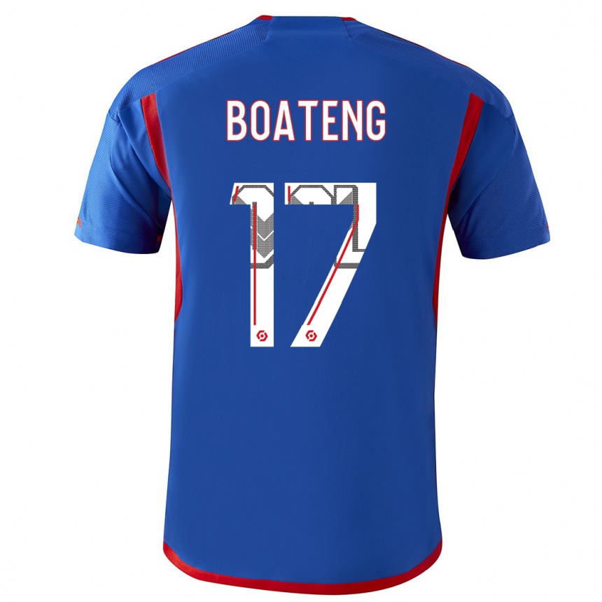 Hombre Fútbol Camiseta Jerome Boateng #17 Azul Rojo 2ª Equipación 2023/24 México