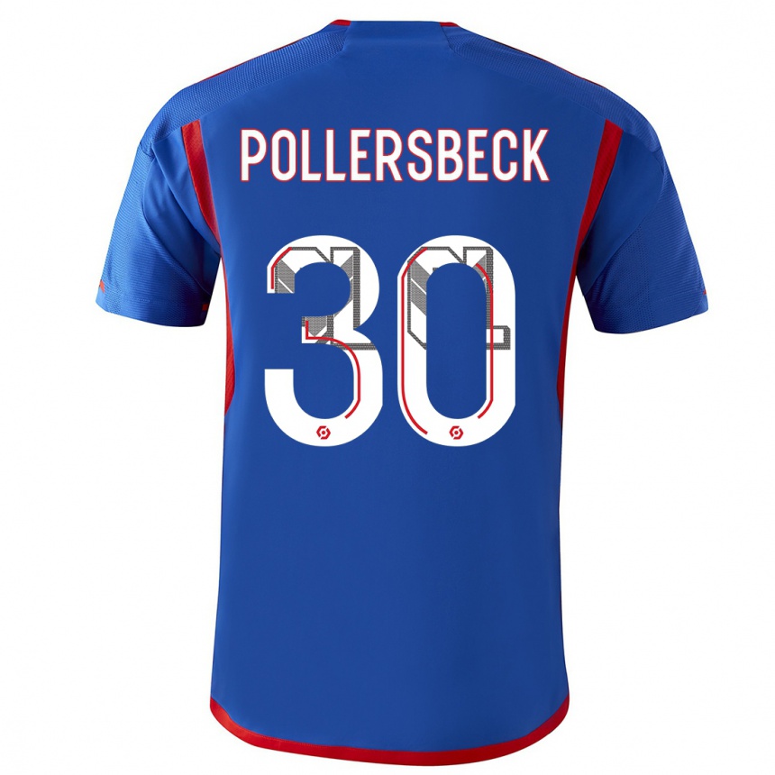 Hombre Fútbol Camiseta Julian Pollersbeck #30 Azul Rojo 2ª Equipación 2023/24 México