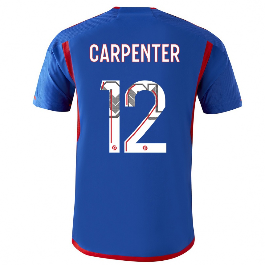 Hombre Fútbol Camiseta Ellie Carpenter #12 Azul Rojo 2ª Equipación 2023/24 México