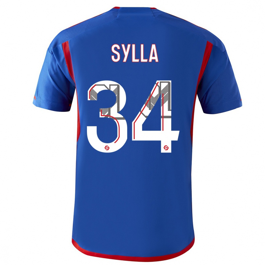 Hombre Fútbol Camiseta Kysha Sylla #34 Azul Rojo 2ª Equipación 2023/24 México