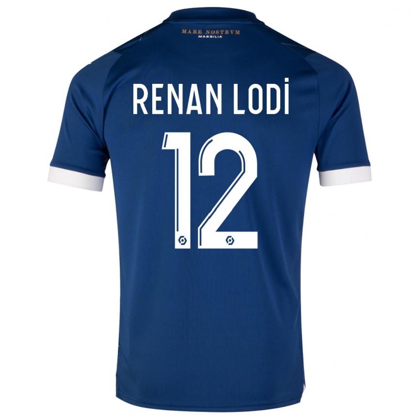 Hombre Fútbol Camiseta Renan Lodi #12 Azul Oscuro 2ª Equipación 2023/24 México