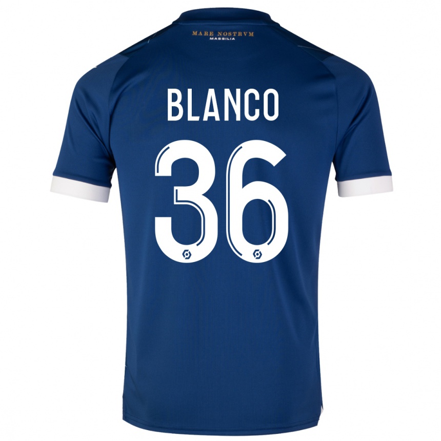 Hombre Fútbol Camiseta Ruben Blanco #36 Azul Oscuro 2ª Equipación 2023/24 México