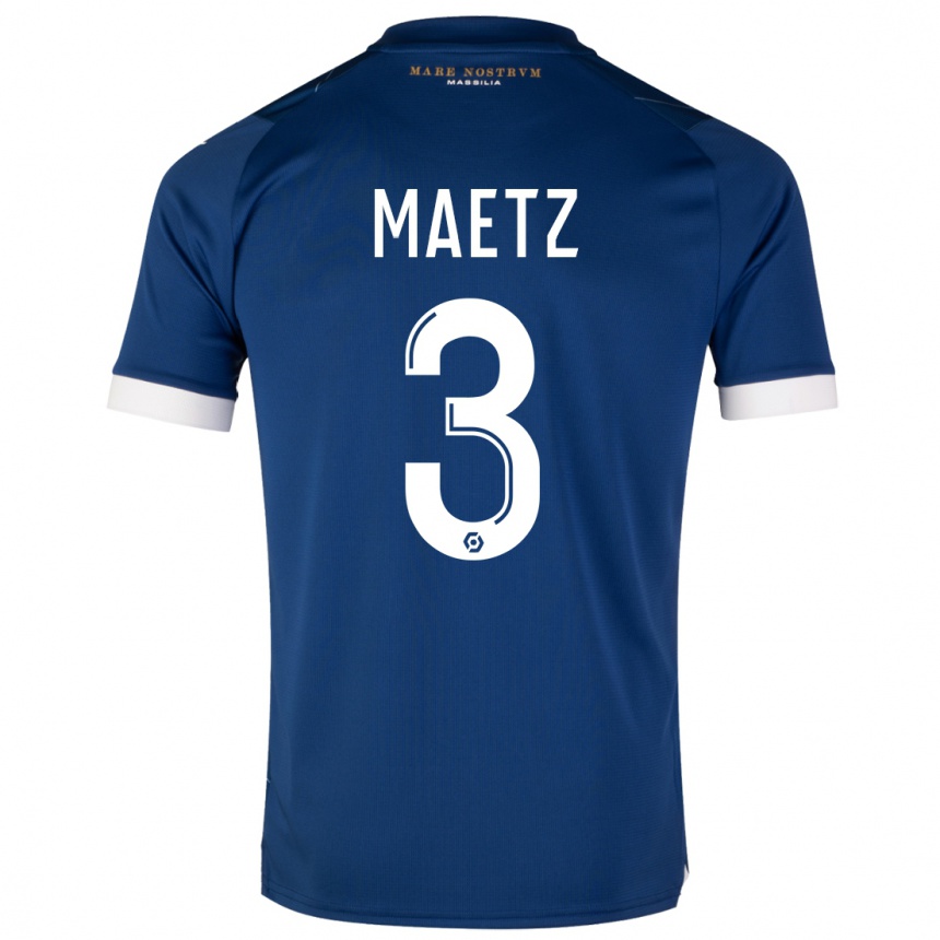 Hombre Fútbol Camiseta Agathe Maetz #3 Azul Oscuro 2ª Equipación 2023/24 México