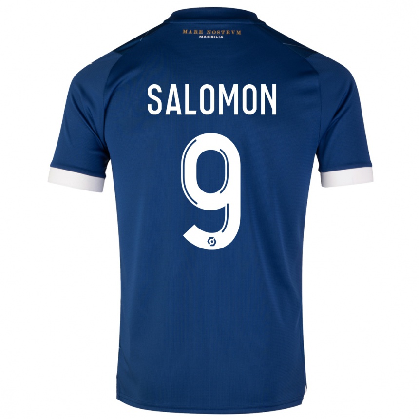 Hombre Fútbol Camiseta Maeva Salomon #9 Azul Oscuro 2ª Equipación 2023/24 México