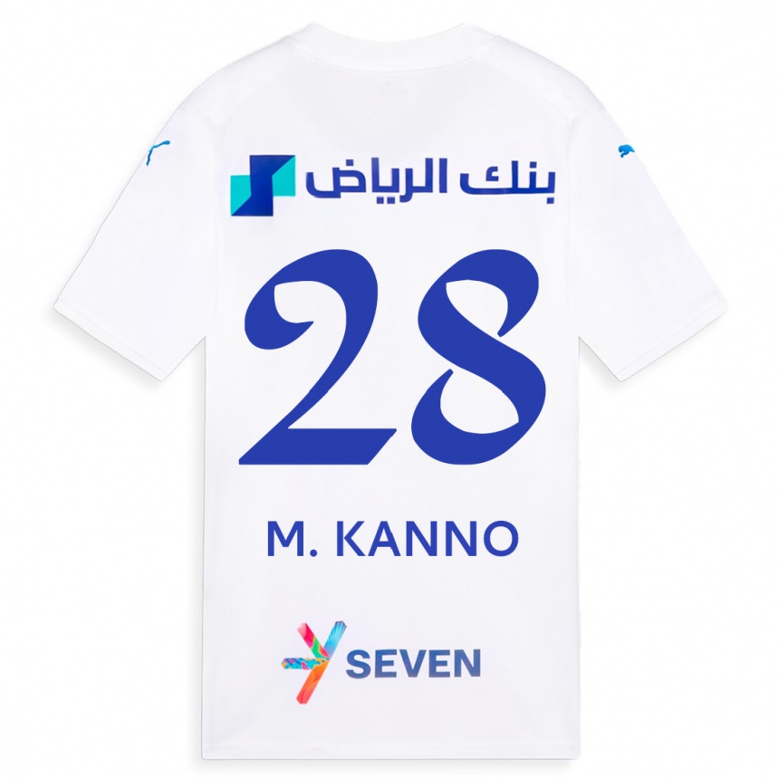 Hombre Fútbol Camiseta Mohamed Kanno #28 Blanco 2ª Equipación 2023/24 México