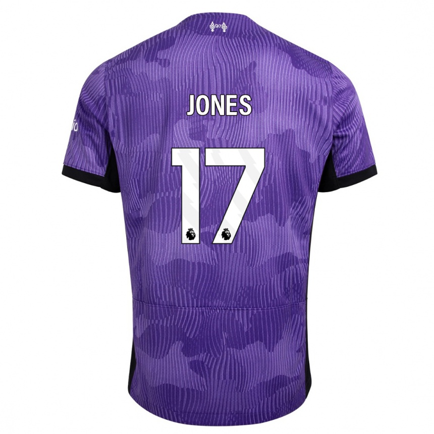 Hombre Fútbol Camiseta Curtis Jones #17 Púrpura Equipación Tercera 2023/24 México