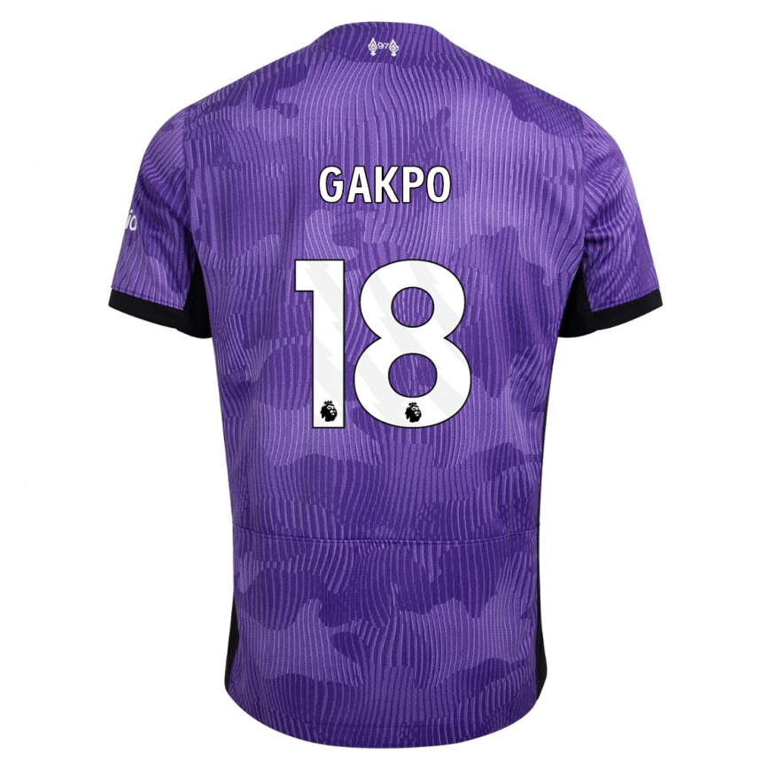 Hombre Fútbol Camiseta Cody Gakpo #18 Púrpura Equipación Tercera 2023/24 México