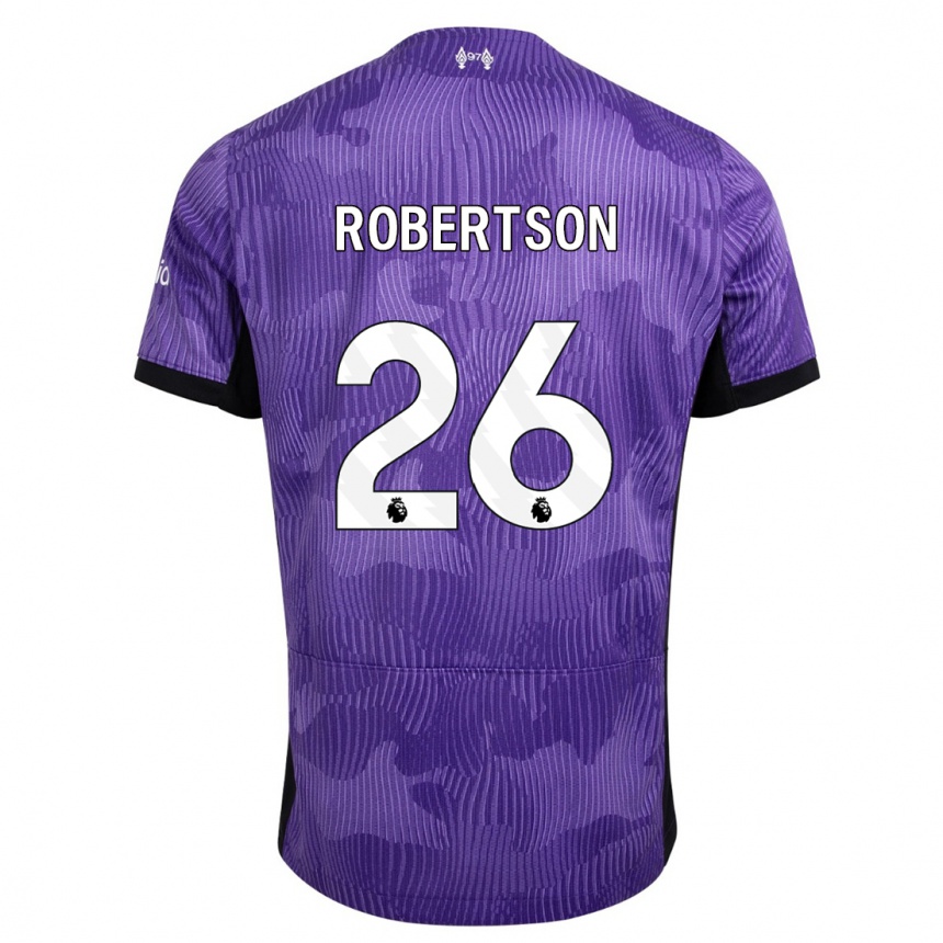 Hombre Fútbol Camiseta Andrew Robertson #26 Púrpura Equipación Tercera 2023/24 México