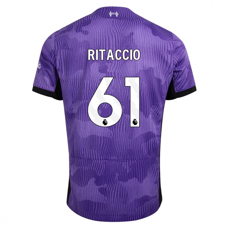 Hombre Fútbol Camiseta Matteo Ritaccio #61 Púrpura Equipación Tercera 2023/24 México