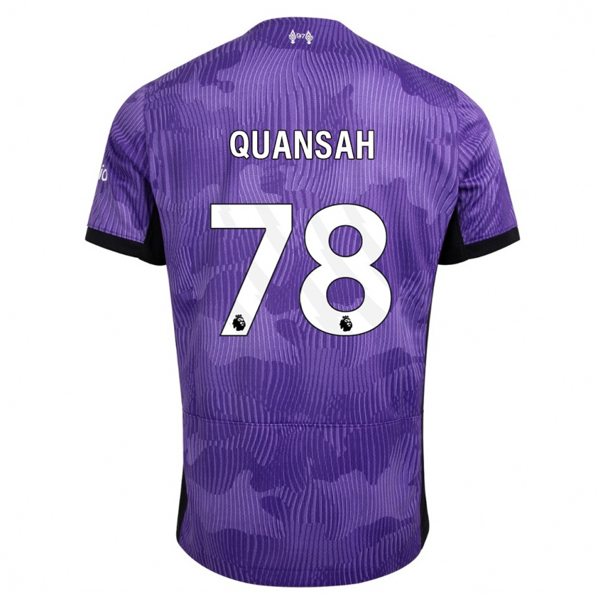 Hombre Fútbol Camiseta Jarell Quansah #78 Púrpura Equipación Tercera 2023/24 México