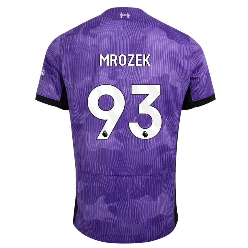 Hombre Fútbol Camiseta Fabian Mrozek #93 Púrpura Equipación Tercera 2023/24 México