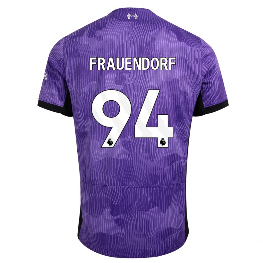 Hombre Fútbol Camiseta Melkamu Frauendorf #94 Púrpura Equipación Tercera 2023/24 México