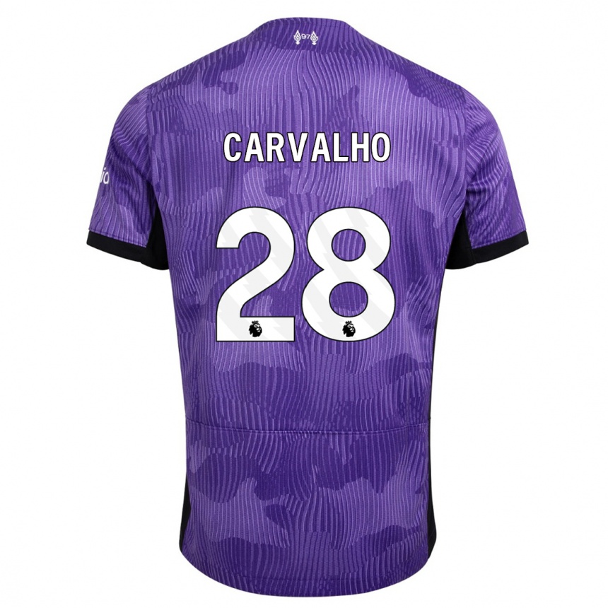 Hombre Fútbol Camiseta Fabio Carvalho #28 Púrpura Equipación Tercera 2023/24 México