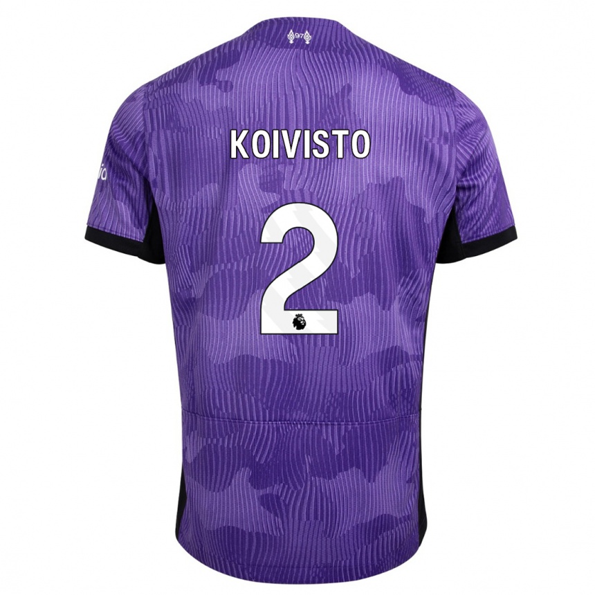 Hombre Fútbol Camiseta Emma Koivisto #2 Púrpura Equipación Tercera 2023/24 México