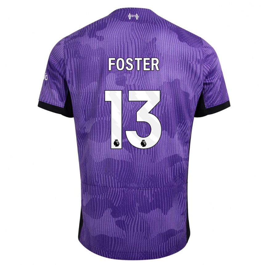 Hombre Fútbol Camiseta Rylee Foster #13 Púrpura Equipación Tercera 2023/24 México