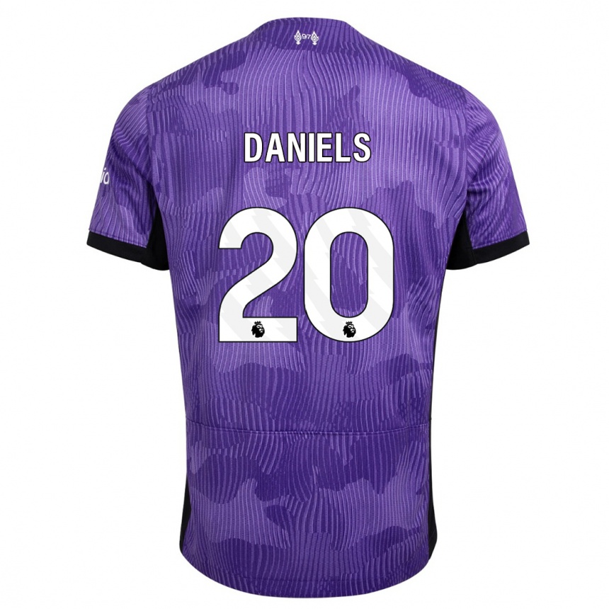 Hombre Fútbol Camiseta Yana Daniels #20 Púrpura Equipación Tercera 2023/24 México