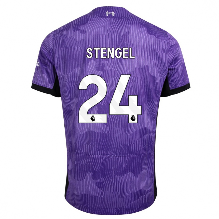 Hombre Fútbol Camiseta Katie Stengel #24 Púrpura Equipación Tercera 2023/24 México