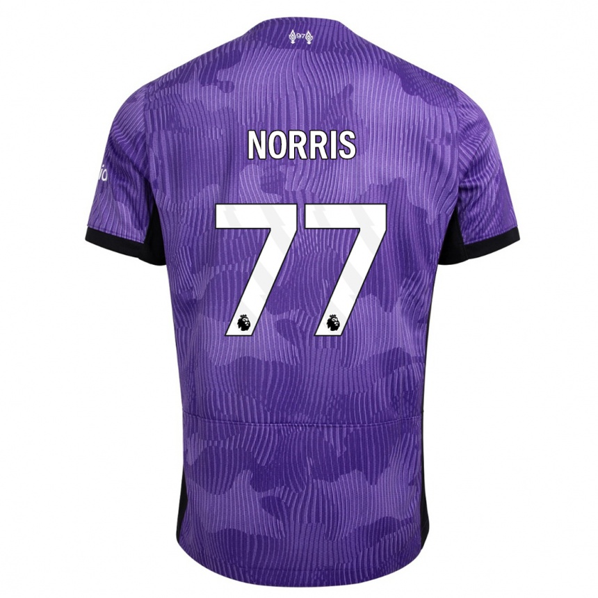 Hombre Fútbol Camiseta James Norris #77 Púrpura Equipación Tercera 2023/24 México