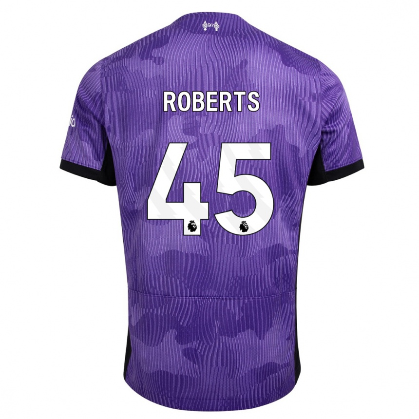 Hombre Fútbol Camiseta Iwan Roberts #45 Púrpura Equipación Tercera 2023/24 México