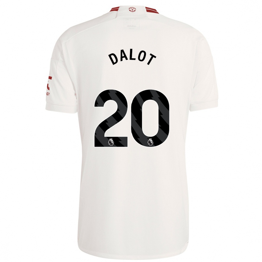 Hombre Fútbol Camiseta Diogo Dalot #20 Blanco Equipación Tercera 2023/24 México