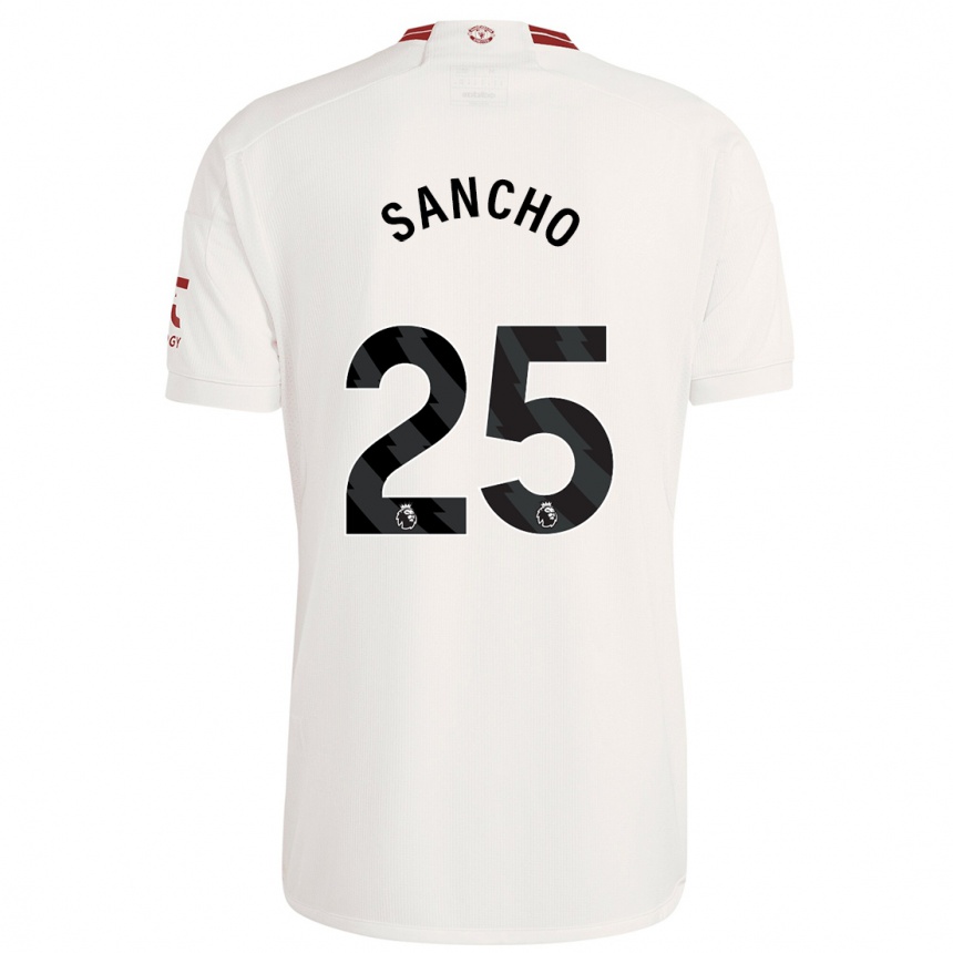 Hombre Fútbol Camiseta Jadon Sancho #25 Blanco Equipación Tercera 2023/24 México